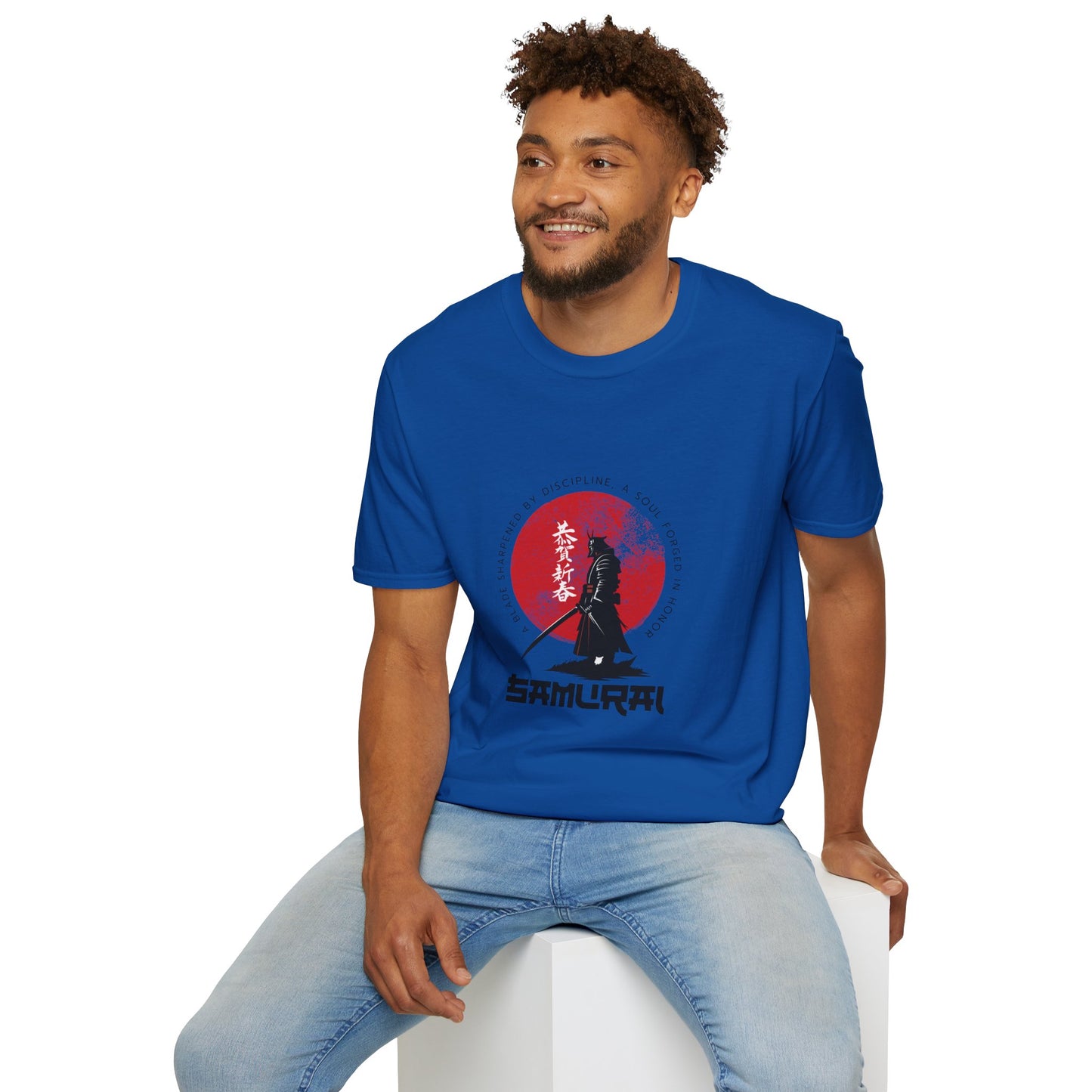 Samurai Graphic T-Shirt, Unisex Softstyle Tee, Anime Fashion, Cool Gift for Fans, Casual Wear, Perfect for Comfy Days