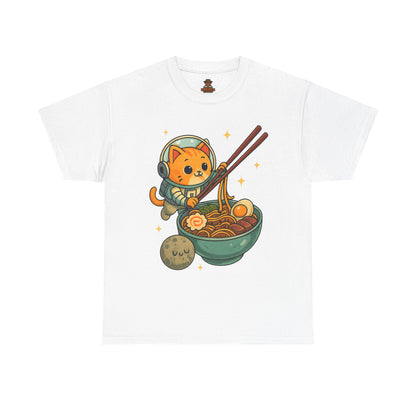 Cute Cat Astronaut Tee, Unisex Cotton Shirt, Fun Graphic Tee for Cat Lovers, Gift for Birthdays, Cozy Casual Wear