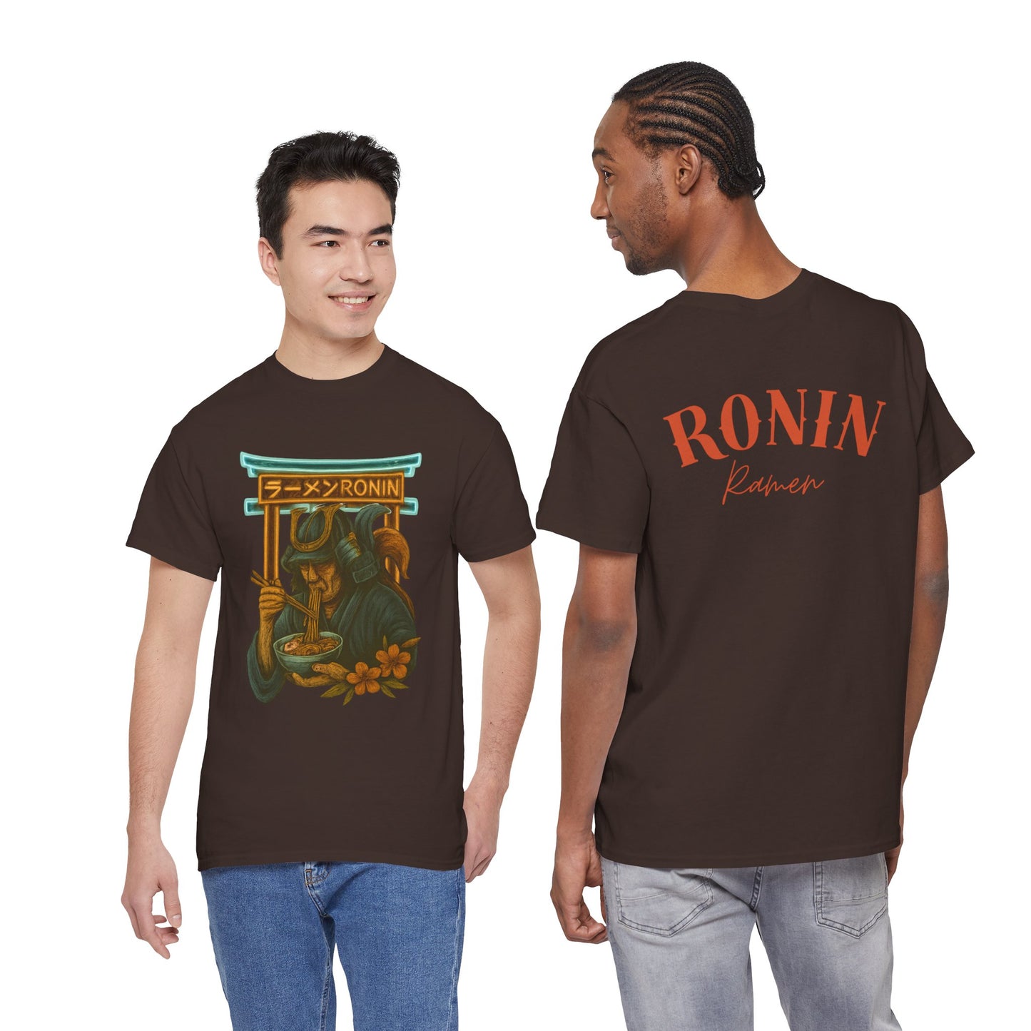 Ronin Ramen Tee: Unisex Cotton Shirt, Japanese Art, Foodie Gift, Anime Fashion, Casual Wear, Streetwear Style