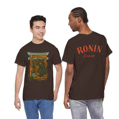 Ronin Ramen Tee: Unisex Cotton Shirt, Japanese Art, Foodie Gift, Anime Fashion, Casual Wear, Streetwear Style