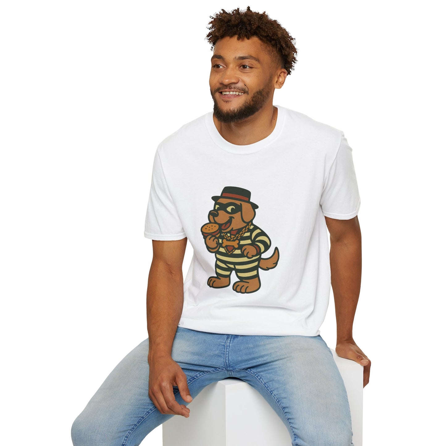Funny Dog T-Shirt, Unisex Softstyle Tee, Pet Lover Gift, Casual Wear, Gift for Dog Owners, Humor Apparel, Birthday Gift