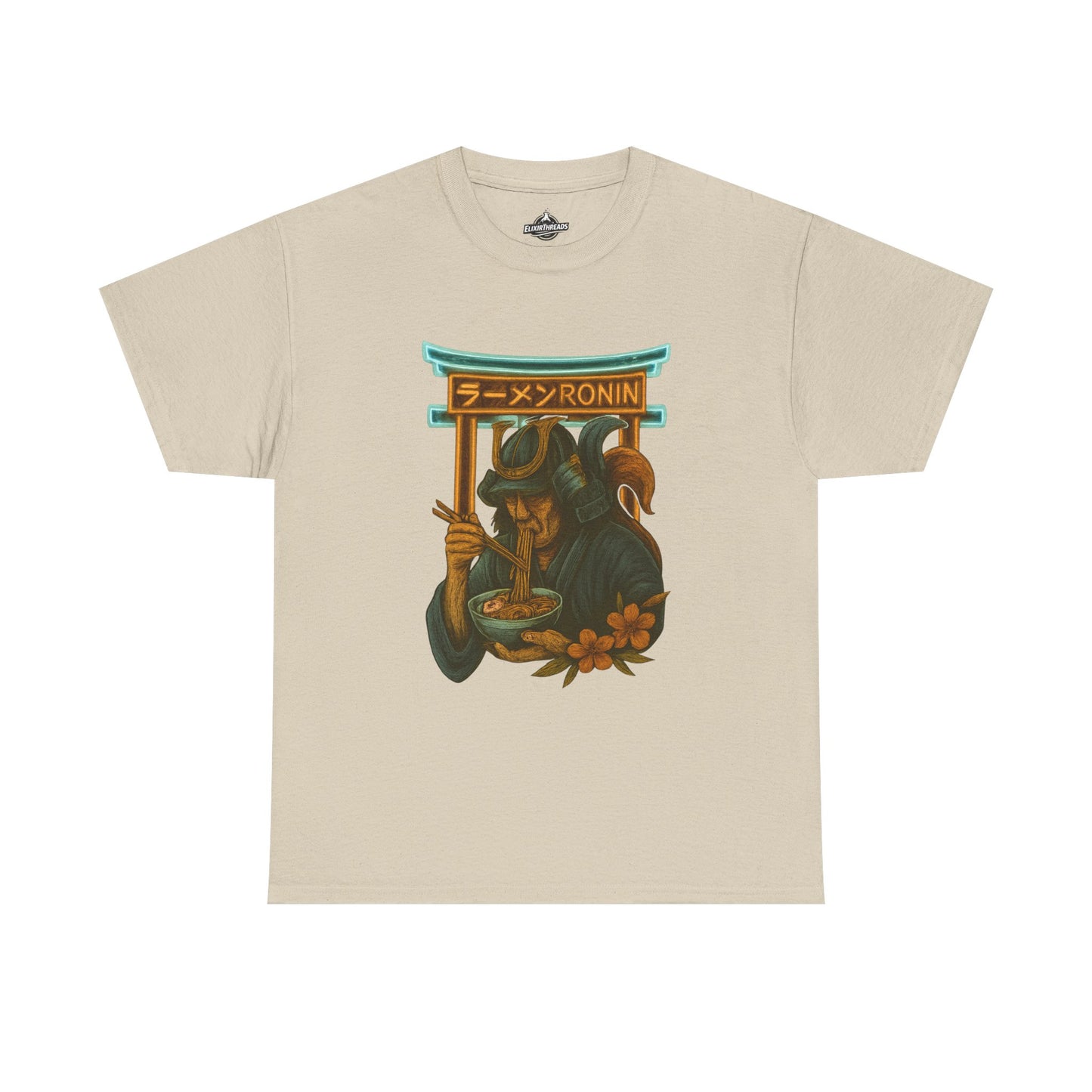 Ronin Ramen Tee: Unisex Cotton Shirt, Japanese Art, Foodie Gift, Anime Fashion, Casual Wear, Streetwear Style