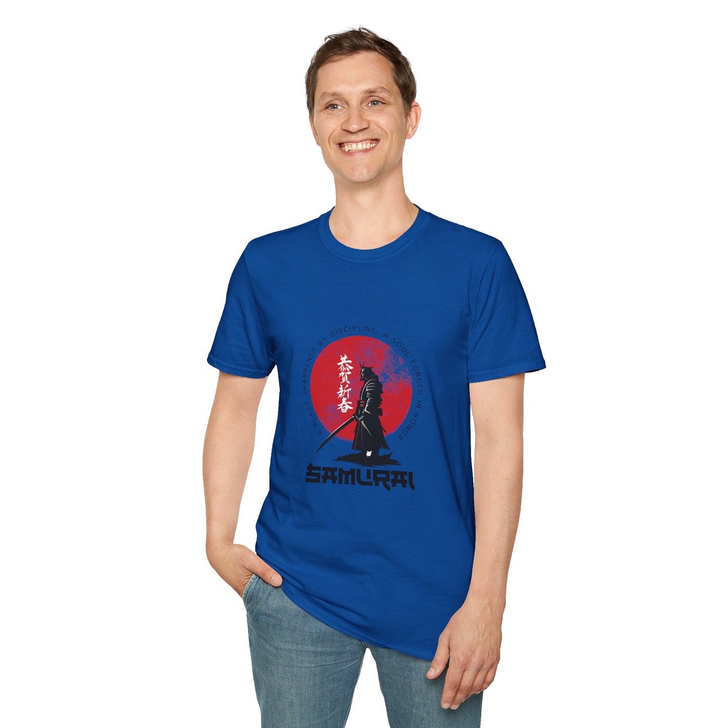 Samurai Graphic T-Shirt, Unisex Softstyle Tee, Anime Fashion, Cool Gift for Fans, Casual Wear, Perfect for Comfy Days