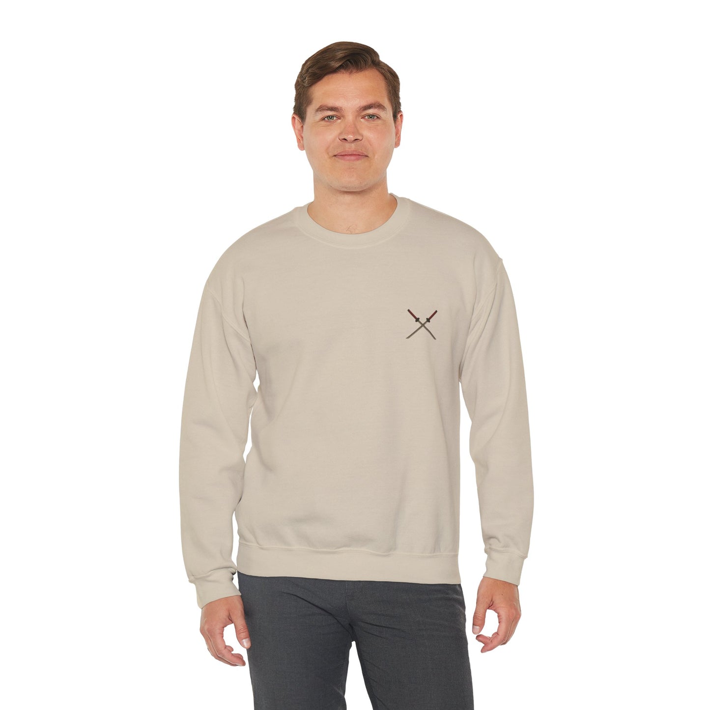 Samurai Vibes Crewneck Sweatshirt, Unisex Heavy Blend, Cosplay Apparel, Casual Streetwear, Gift for Anime Fans, Fall/Winter Essential