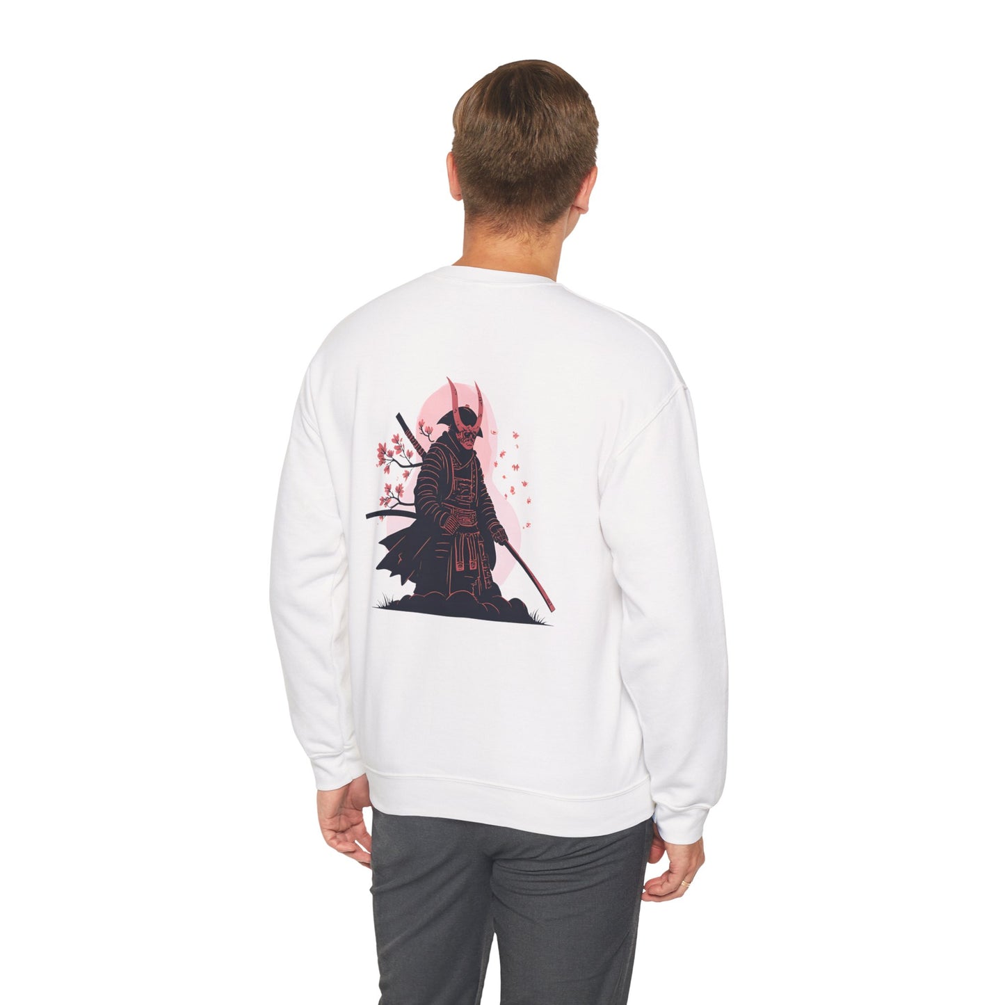 Samurai Vibes Crewneck Sweatshirt, Unisex Heavy Blend, Cosplay Apparel, Casual Streetwear, Gift for Anime Fans, Fall/Winter Essential