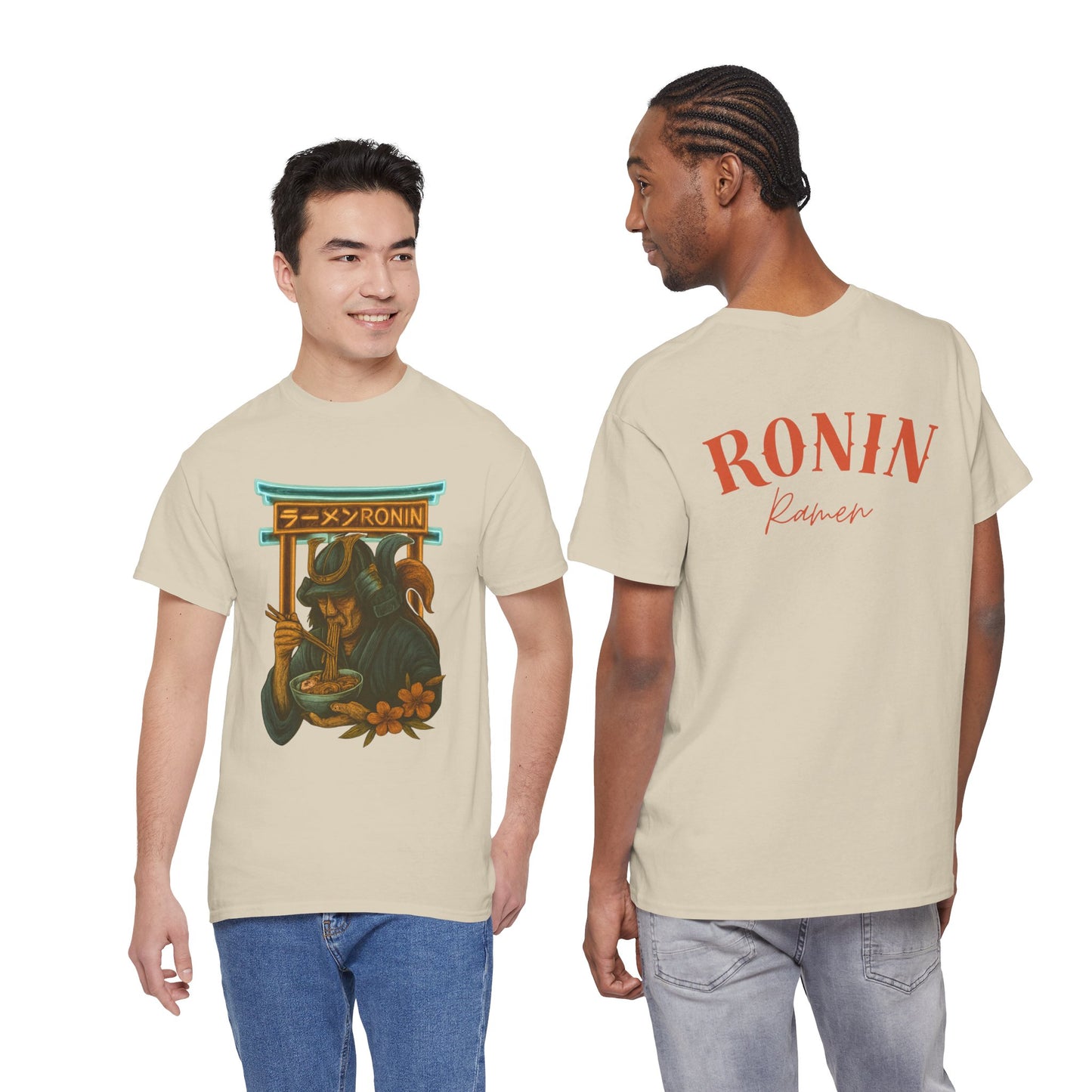 Ronin Ramen Tee: Unisex Cotton Shirt, Japanese Art, Foodie Gift, Anime Fashion, Casual Wear, Streetwear Style