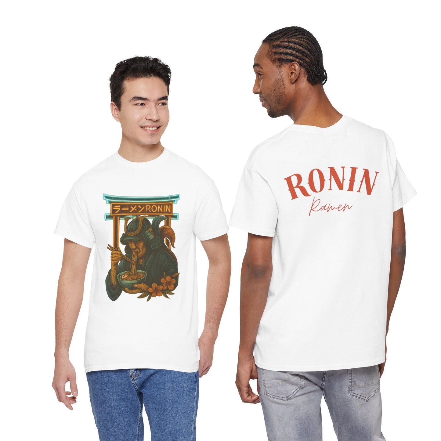 Ronin Ramen Tee: Unisex Cotton Shirt, Japanese Art, Foodie Gift, Anime Fashion, Casual Wear, Streetwear Style