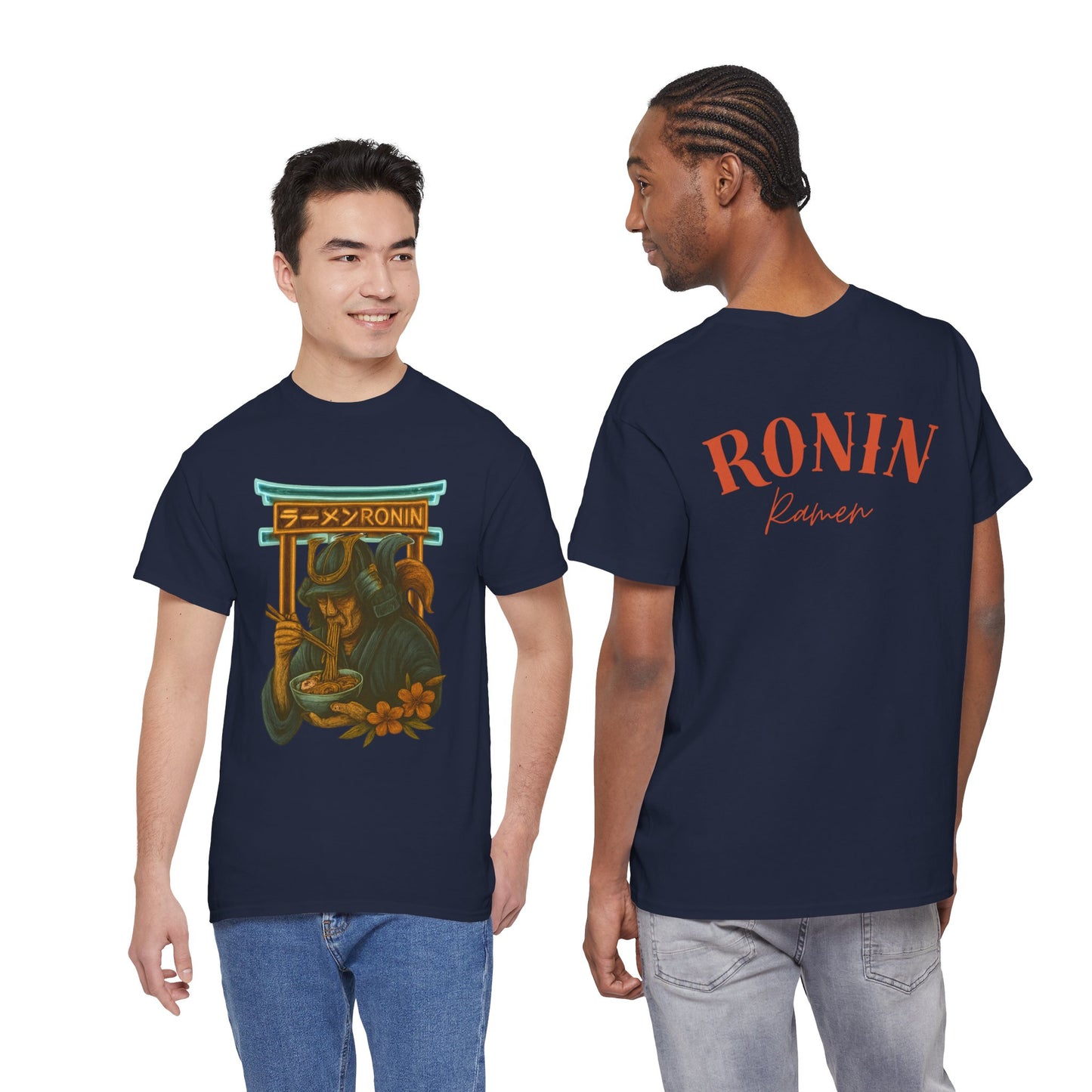 Ronin Ramen Tee: Unisex Cotton Shirt, Japanese Art, Foodie Gift, Anime Fashion, Casual Wear, Streetwear Style