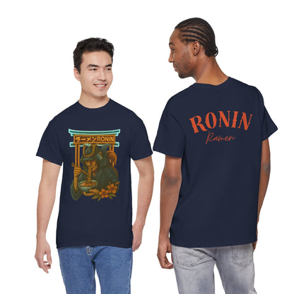 Ronin Ramen Tee: Unisex Cotton Shirt, Japanese Art, Foodie Gift, Anime Fashion, Casual Wear, Streetwear Style
