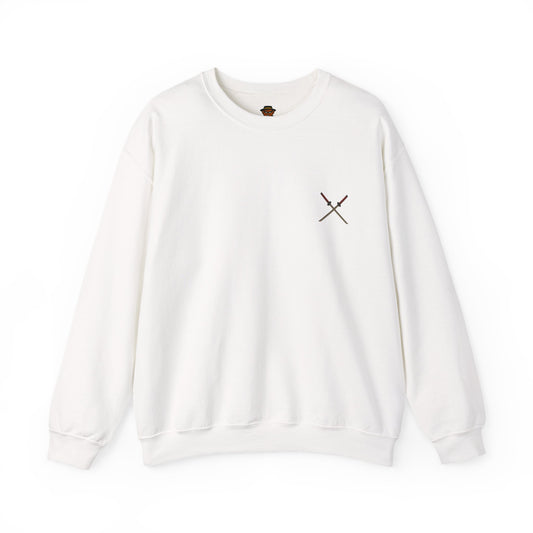 Samurai Vibes Crewneck Sweatshirt, Unisex Heavy Blend, Cosplay Apparel, Casual Streetwear, Gift for Anime Fans, Fall/Winter Essential