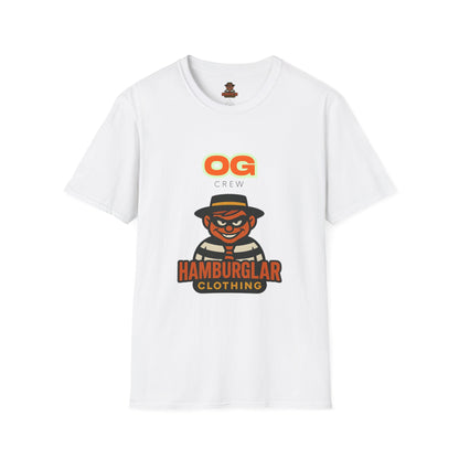 OG Crew Hamburglar Unisex T-Shirt, Fun Graphic Tee, Casual Streetwear, Gift for Food Lovers, Unique Collectible Apparel