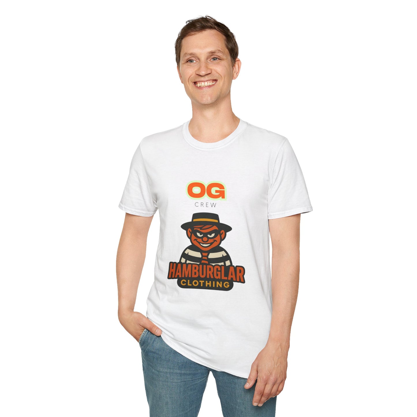 OG Crew Hamburglar Unisex T-Shirt, Fun Graphic Tee, Casual Streetwear, Gift for Food Lovers, Unique Collectible Apparel