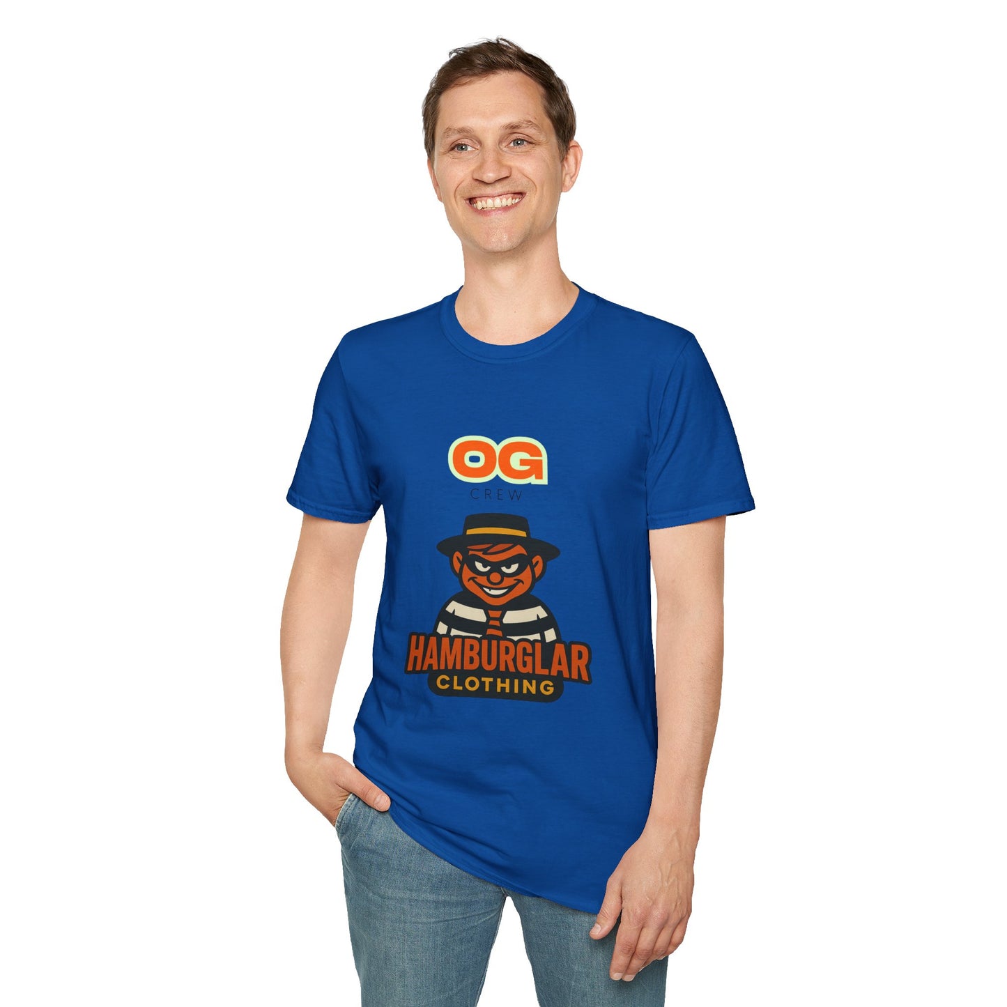 OG Crew Hamburglar Unisex T-Shirt, Fun Graphic Tee, Casual Streetwear, Gift for Food Lovers, Unique Collectible Apparel