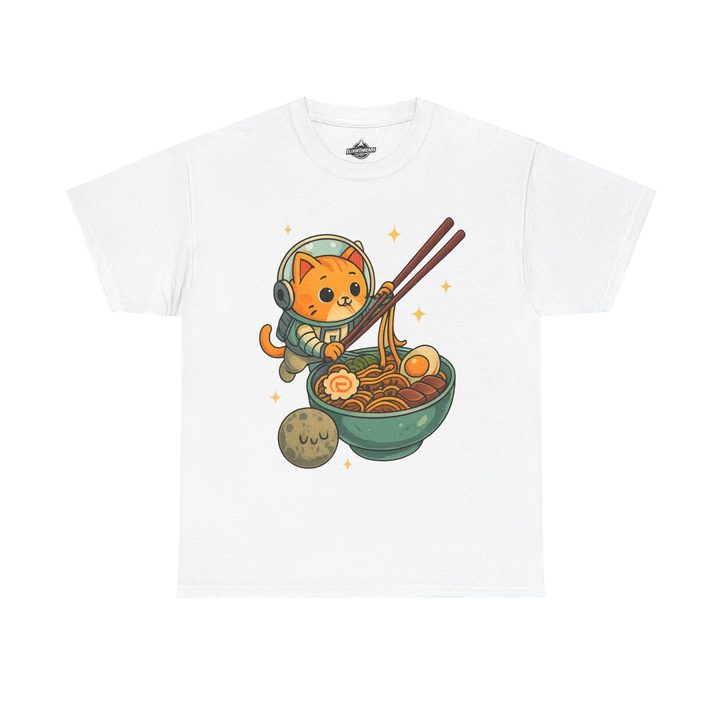 Cute Cat Astronaut Tee, Unisex Cotton Shirt, Fun Graphic Tee for Cat Lovers, Gift for Birthdays, Cozy Casual Wear