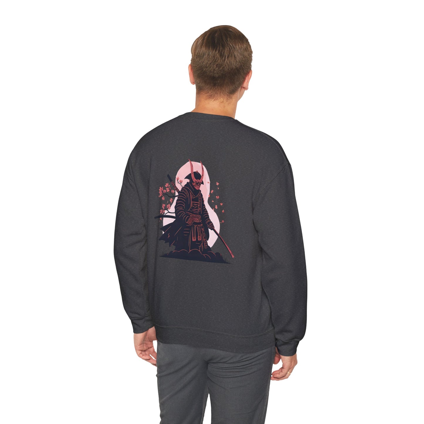 Samurai Vibes Crewneck Sweatshirt, Unisex Heavy Blend, Cosplay Apparel, Casual Streetwear, Gift for Anime Fans, Fall/Winter Essential