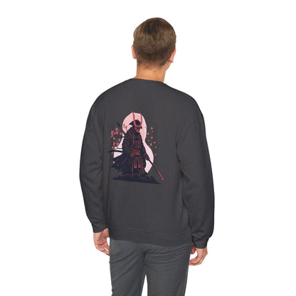 Samurai Vibes Crewneck Sweatshirt, Unisex Heavy Blend, Cosplay Apparel, Casual Streetwear, Gift for Anime Fans, Fall/Winter Essential