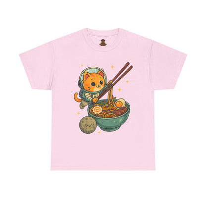 Cute Cat Astronaut Tee, Unisex Cotton Shirt, Fun Graphic Tee for Cat Lovers, Gift for Birthdays, Cozy Casual Wear