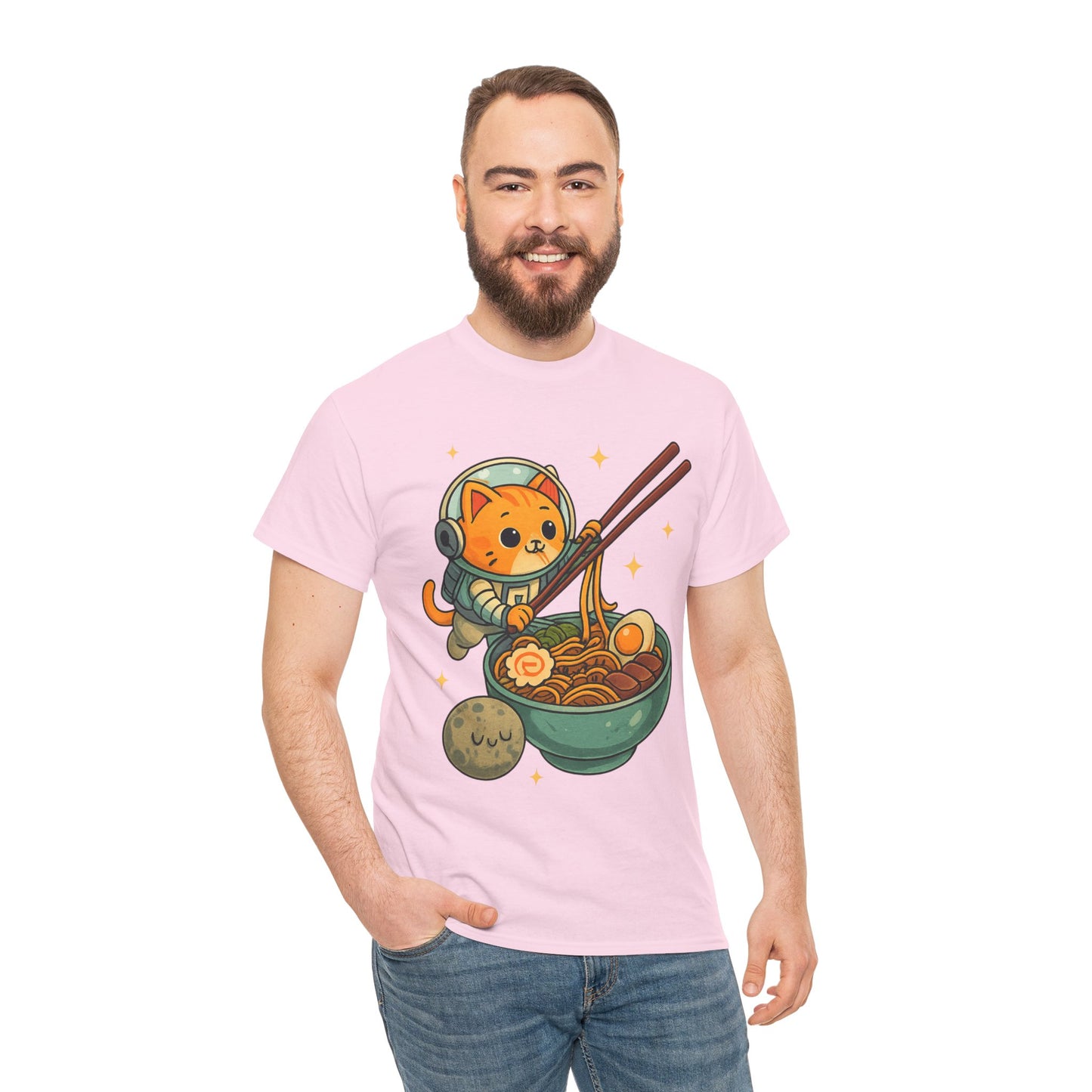 Cute Cat Astronaut Tee, Unisex Cotton Shirt, Fun Graphic Tee for Cat Lovers, Gift for Birthdays, Cozy Casual Wear