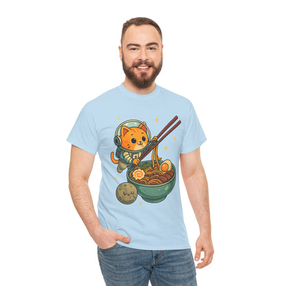 Cute Cat Astronaut Tee, Unisex Cotton Shirt, Fun Graphic Tee for Cat Lovers, Gift for Birthdays, Cozy Casual Wear