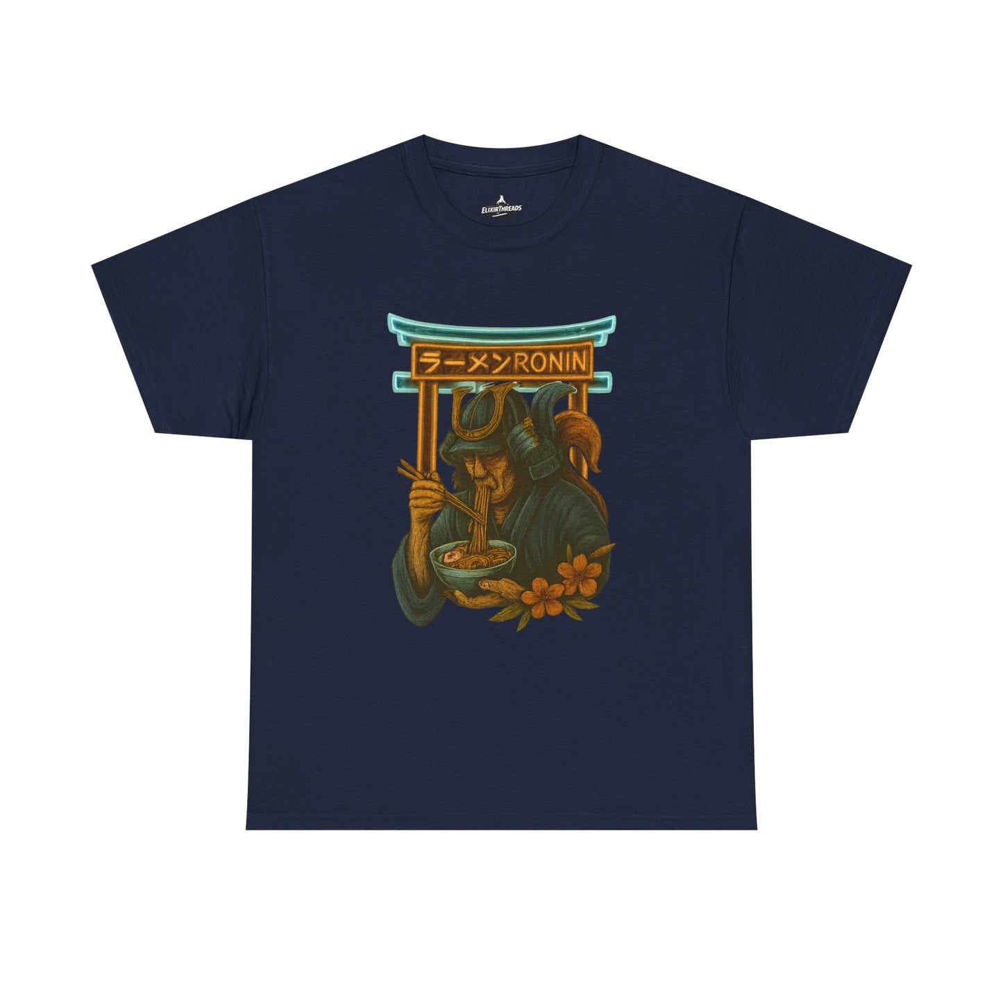 Ronin Ramen Tee: Unisex Cotton Shirt, Japanese Art, Foodie Gift, Anime Fashion, Casual Wear, Streetwear Style