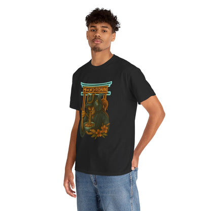 Ronin Ramen Tee: Unisex Cotton Shirt, Japanese Art, Foodie Gift, Anime Fashion, Casual Wear, Streetwear Style