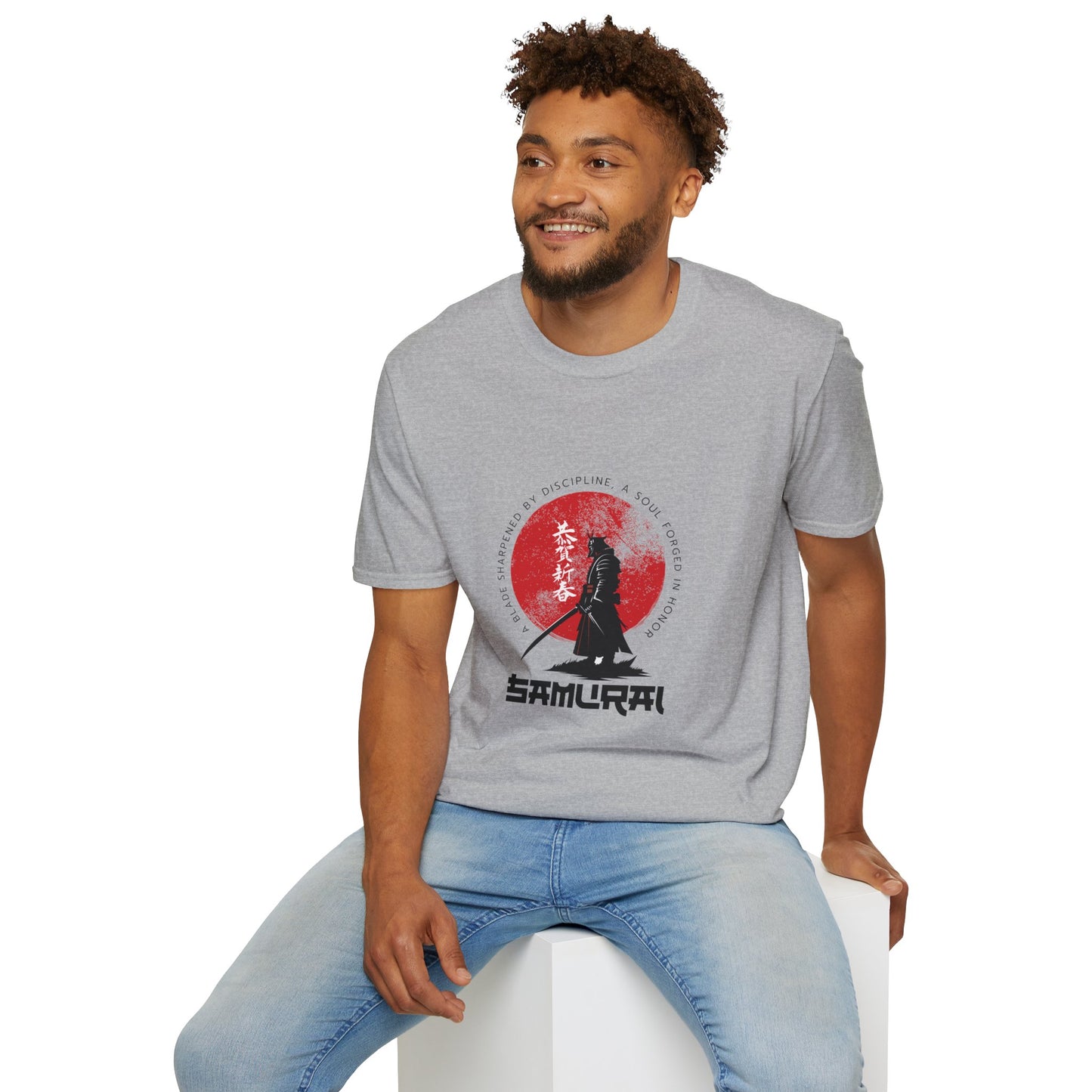 Samurai Graphic T-Shirt, Unisex Softstyle Tee, Anime Fashion, Cool Gift for Fans, Casual Wear, Perfect for Comfy Days