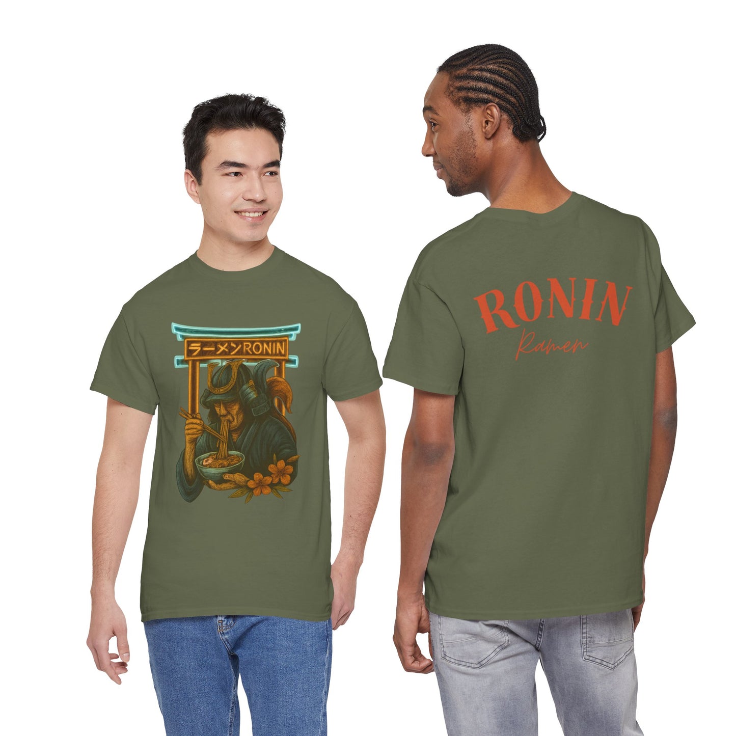 Ronin Ramen Tee: Unisex Cotton Shirt, Japanese Art, Foodie Gift, Anime Fashion, Casual Wear, Streetwear Style
