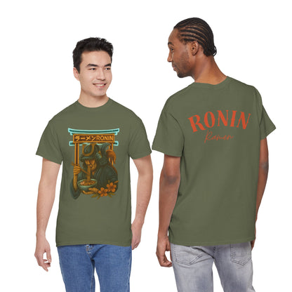 Ronin Ramen Tee: Unisex Cotton Shirt, Japanese Art, Foodie Gift, Anime Fashion, Casual Wear, Streetwear Style