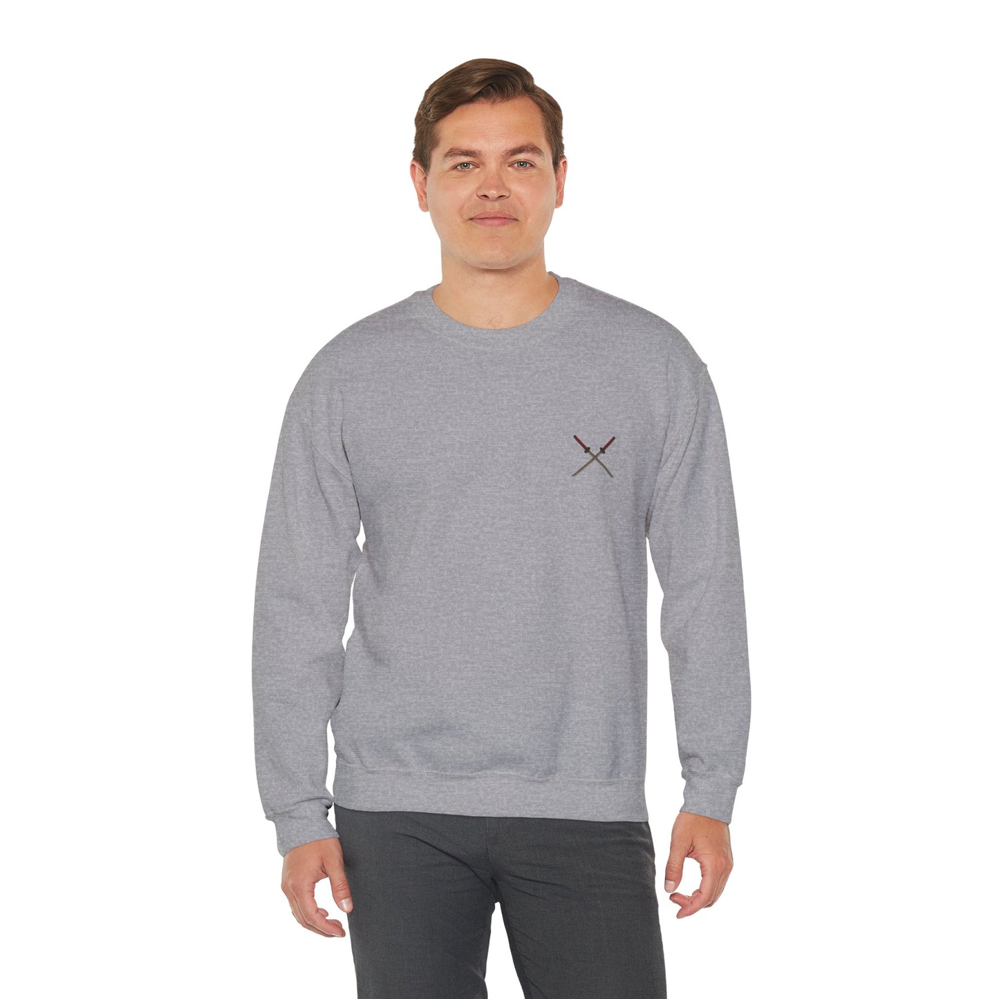 Samurai Vibes Crewneck Sweatshirt, Unisex Heavy Blend, Cosplay Apparel, Casual Streetwear, Gift for Anime Fans, Fall/Winter Essential