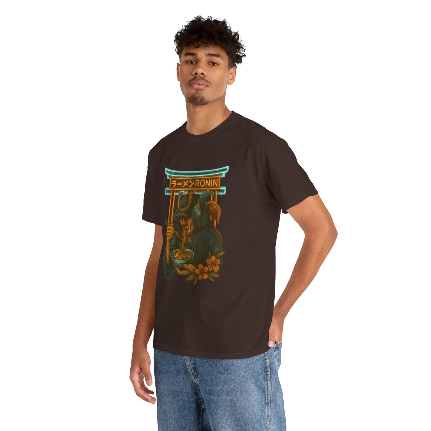 Ronin Ramen Tee: Unisex Cotton Shirt, Japanese Art, Foodie Gift, Anime Fashion, Casual Wear, Streetwear Style
