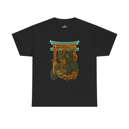 Ronin Ramen Tee: Unisex Cotton Shirt, Japanese Art, Foodie Gift, Anime Fashion, Casual Wear, Streetwear Style