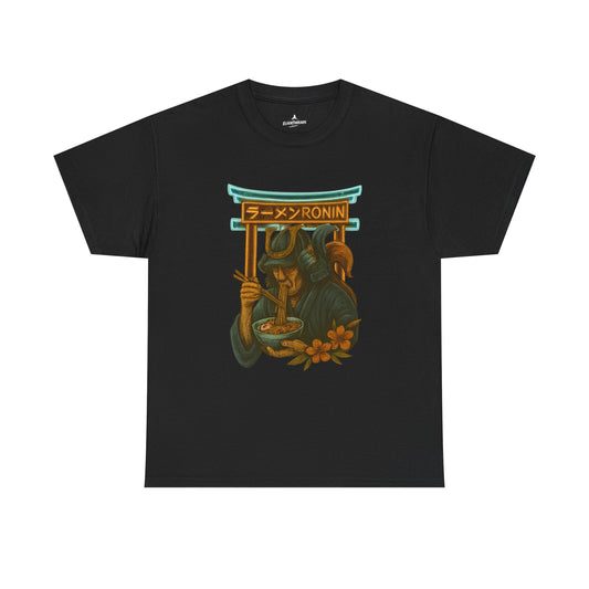 Ronin Ramen Tee: Unisex Cotton Shirt, Japanese Art, Foodie Gift, Anime Fashion, Casual Wear, Streetwear Style