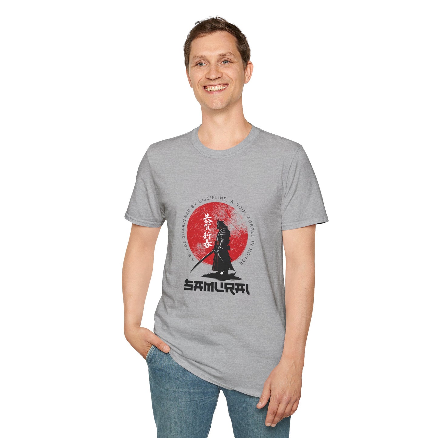 Samurai Graphic T-Shirt, Unisex Softstyle Tee, Anime Fashion, Cool Gift for Fans, Casual Wear, Perfect for Comfy Days