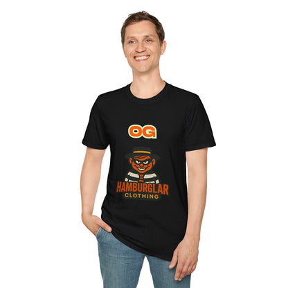 OG Crew Hamburglar Unisex T-Shirt, Fun Graphic Tee, Casual Streetwear, Gift for Food Lovers, Unique Collectible Apparel