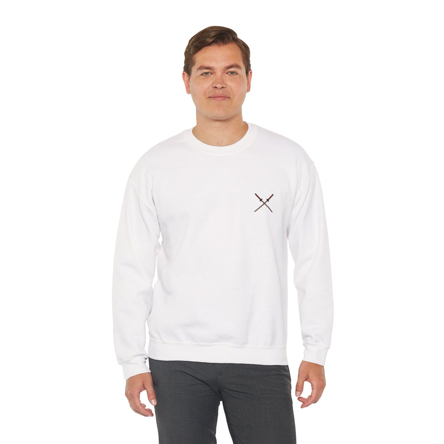 Samurai Vibes Crewneck Sweatshirt, Unisex Heavy Blend, Cosplay Apparel, Casual Streetwear, Gift for Anime Fans, Fall/Winter Essential