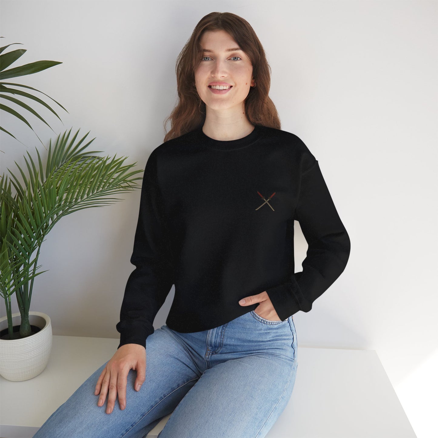 Samurai Vibes Crewneck Sweatshirt, Unisex Heavy Blend, Cosplay Apparel, Casual Streetwear, Gift for Anime Fans, Fall/Winter Essential
