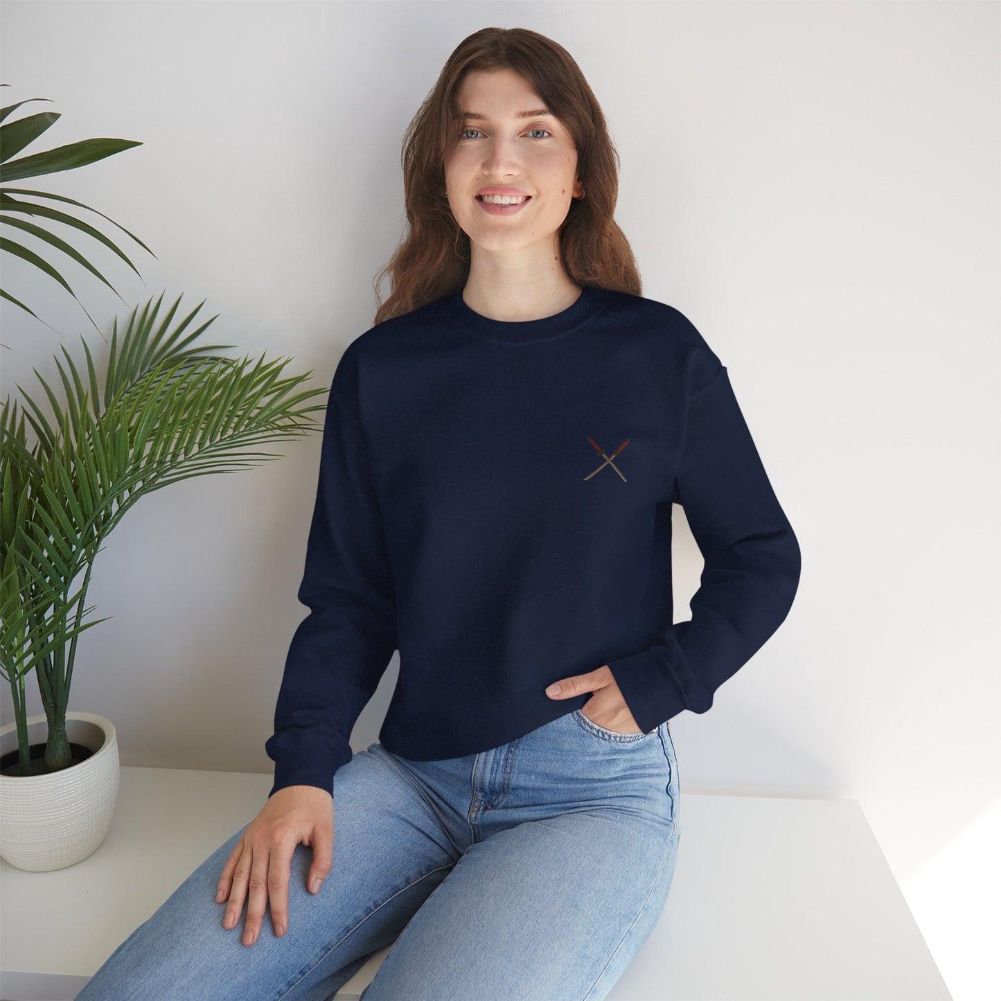 Samurai Vibes Crewneck Sweatshirt, Unisex Heavy Blend, Cosplay Apparel, Casual Streetwear, Gift for Anime Fans, Fall/Winter Essential